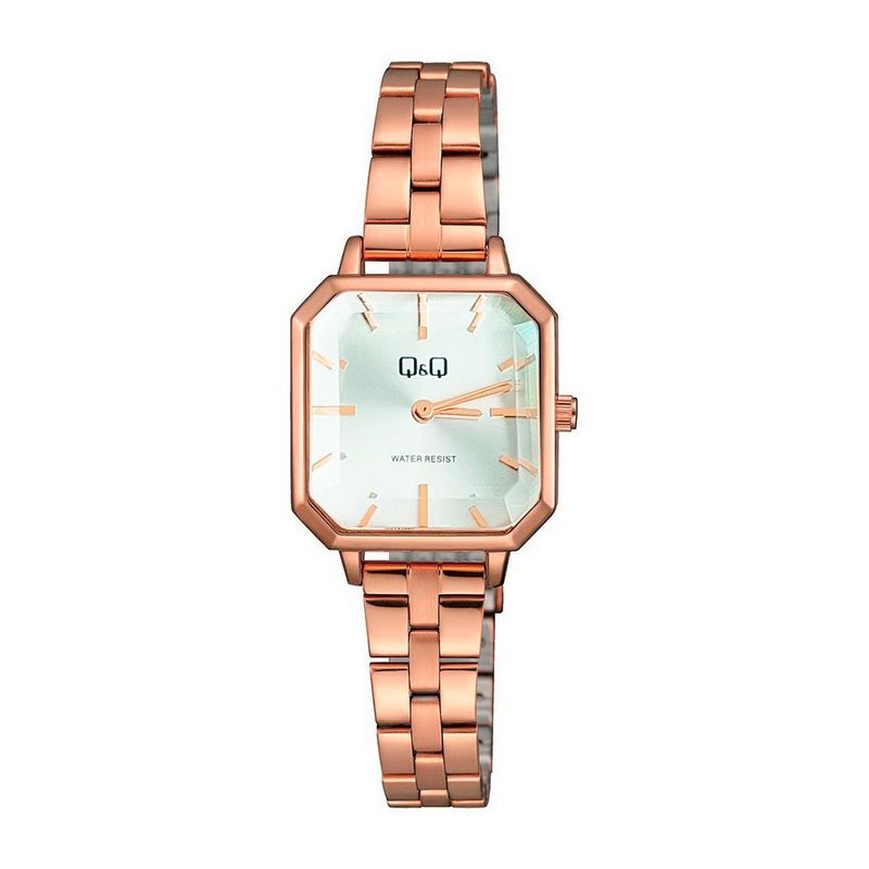 Q&Q - Reloj Qq Qyq Qz73j201 Cuadrado Mujer Acero  Estuche_.