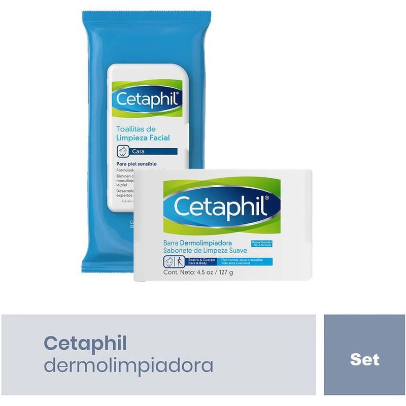 CETAPHIL - Set Limpieza Facial Cetaphil Piel Sensible