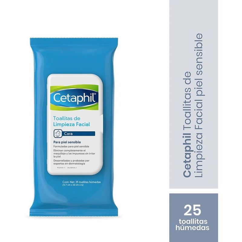 CETAPHIL - Cetaphil Toallitas De Limpieza Facial Piel Sensible X 25 Und