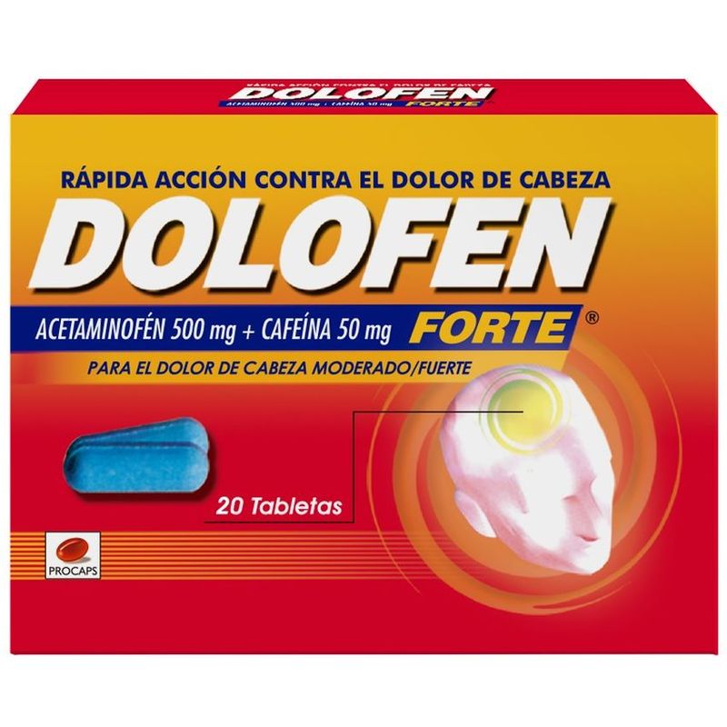 PROCAPS - Dolofen Forte Para Dolor De Cabeza x 20 Tabletas