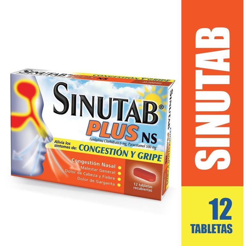 JOHNSON AND JOHNSON - Antigripal SINUTAB Plus Ns x 12 Und
