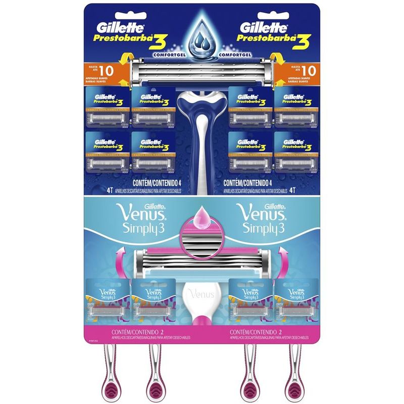 GILLETTE - Máquina De Afeitar Gillette Presto Barba Excel X 12 Und
