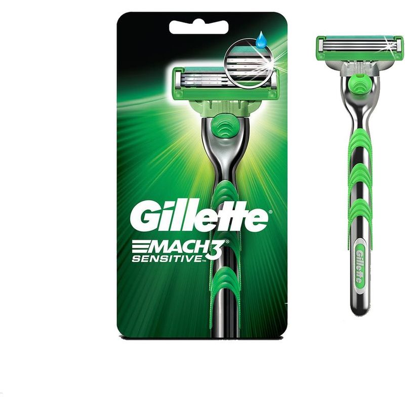 GILLETTE - Máquina Para Afeitar Recargable Gillette Mach3 Sensitive X 1 Und 