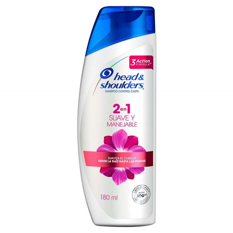 HEAD AND SHOULDERS - Shampoo Head & Shoulders 2 En 1 Suave Manejable x 180 Ml