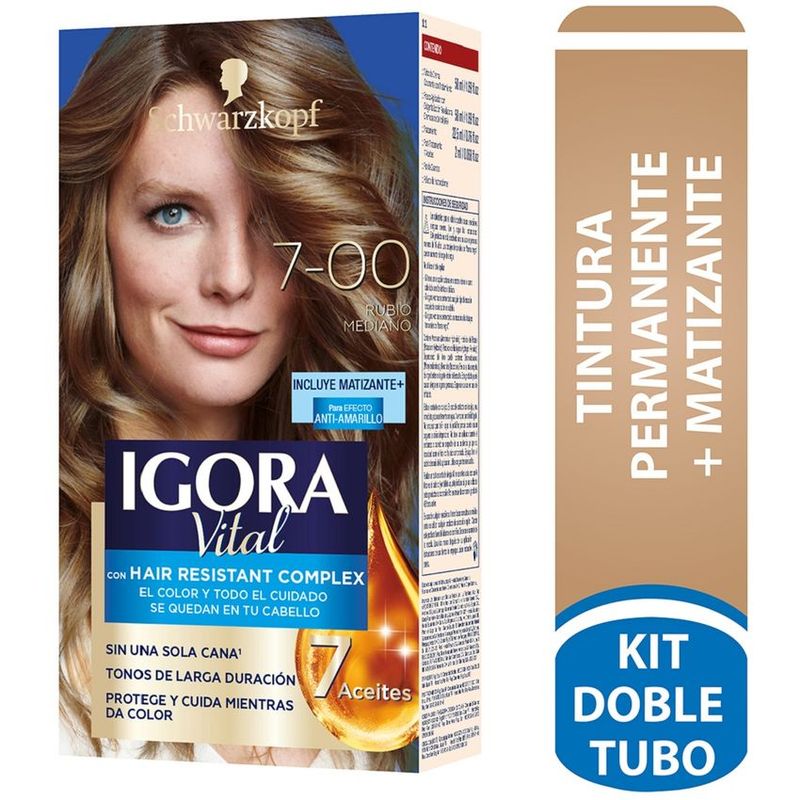 IGORA - Tinte Igora Vital Permanente Rubio Mediano 7-00