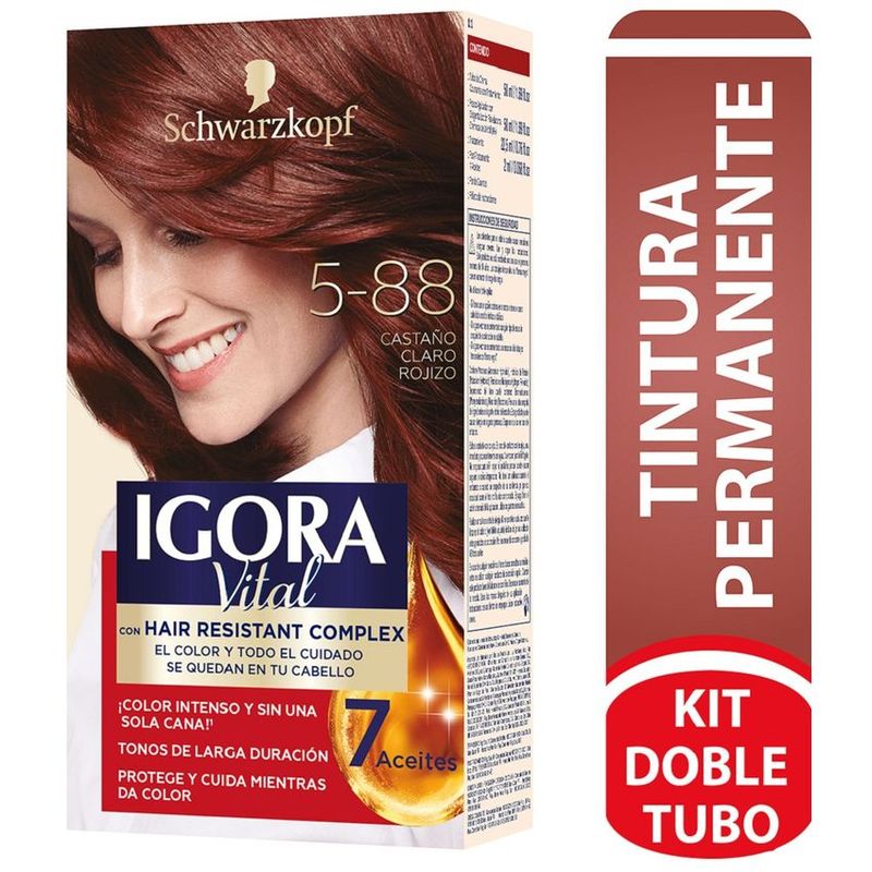 IGORA - Tinte Capilar Igora Vital Permanente Castaño Claro Rojizo 5-88