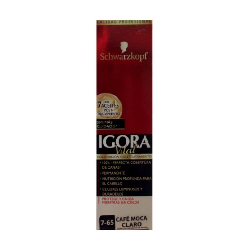 IGORA - Tinte Para Cabello Igora Vital Café Moca Claro 7-65