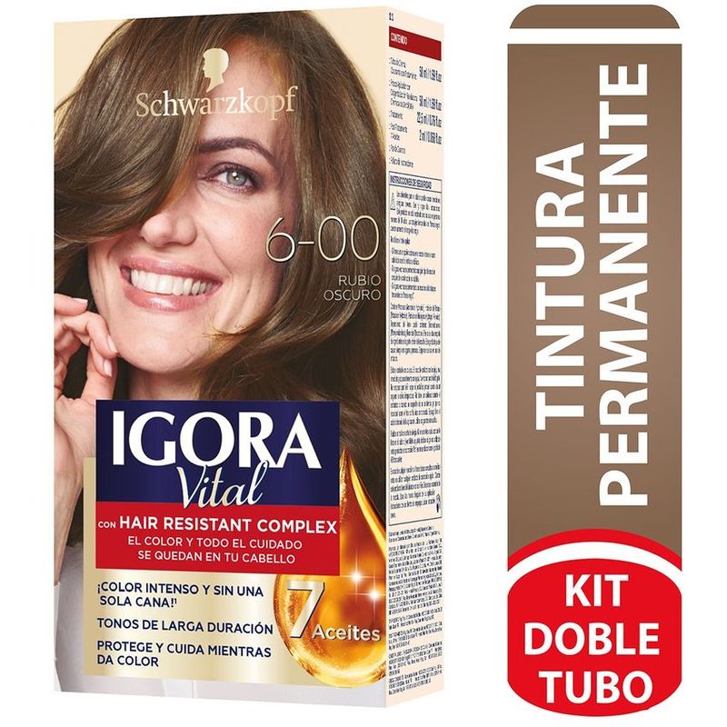 IGORA - Tinte Para Cabello Igora Vital Permanente Rubio Oscuro 6-00