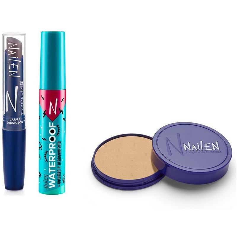 NAILEN - Set De Maquillaje Rostro Nailen X 3 Und