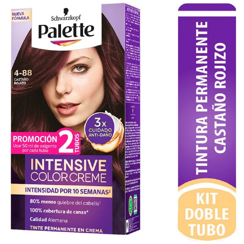 PALETTE - Tinte Palette Intensive Color Creme Castaño Rojizo 4-88