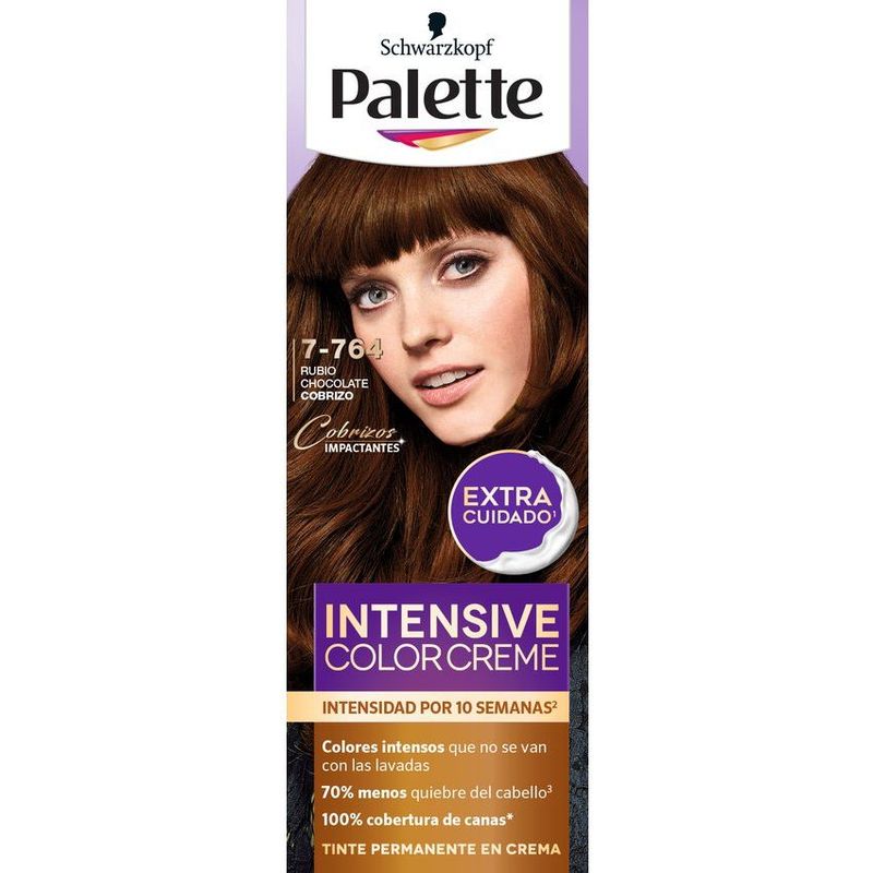 PALETTE - Tinte Palette Color Creme Permanente 7-764 Rubio Chocolate Cobrizo
