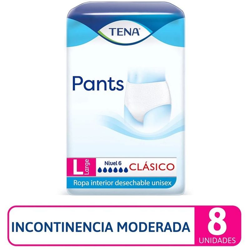 TENA - Pañal Tena Pants Clásico Talla L X 8 Und
