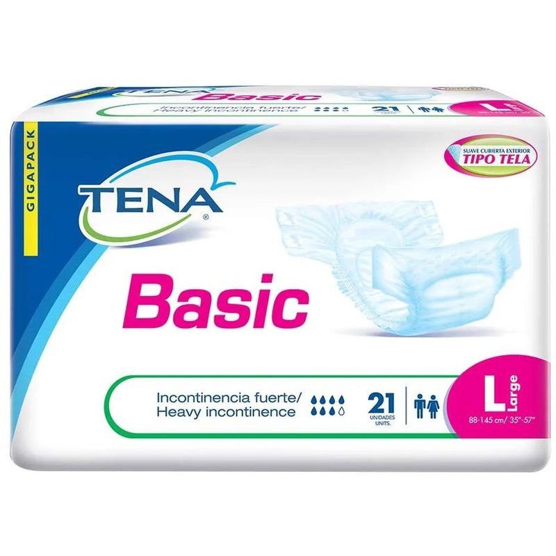 TENA - Panal Tena Slip Clasic Large Paquete 21 Unidades