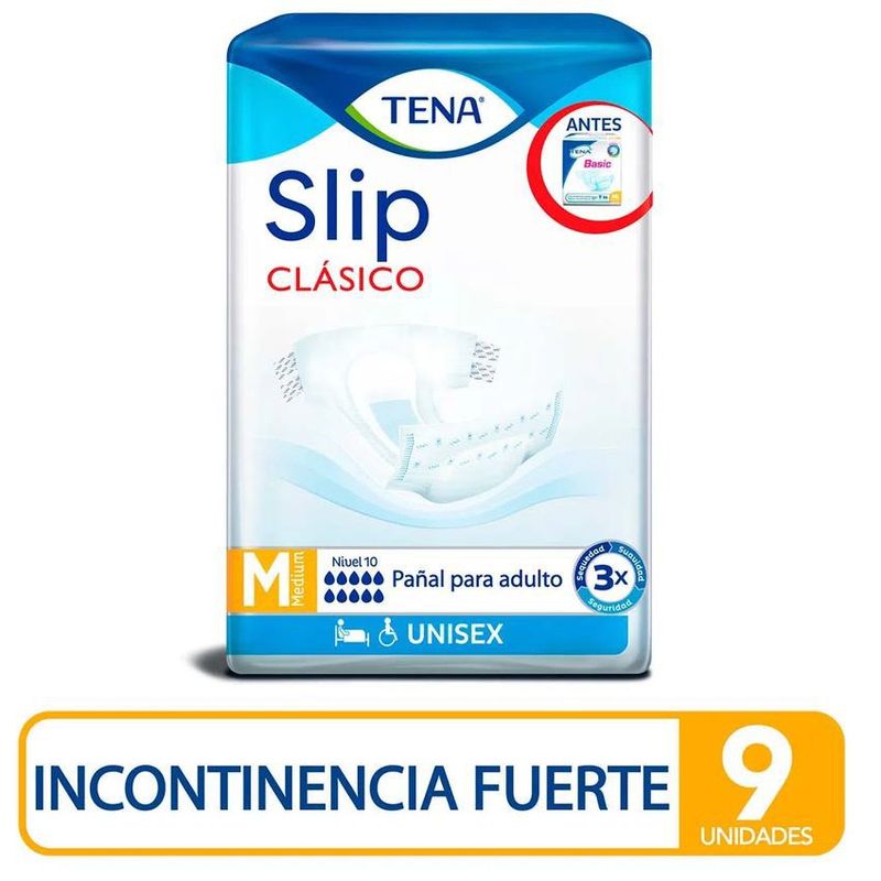 TENA - Pañal Tena Slip Clásico Talla M X 9 Und