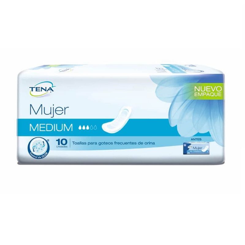 TENA - Toallas Tena Mujer Medium x 10 Und
