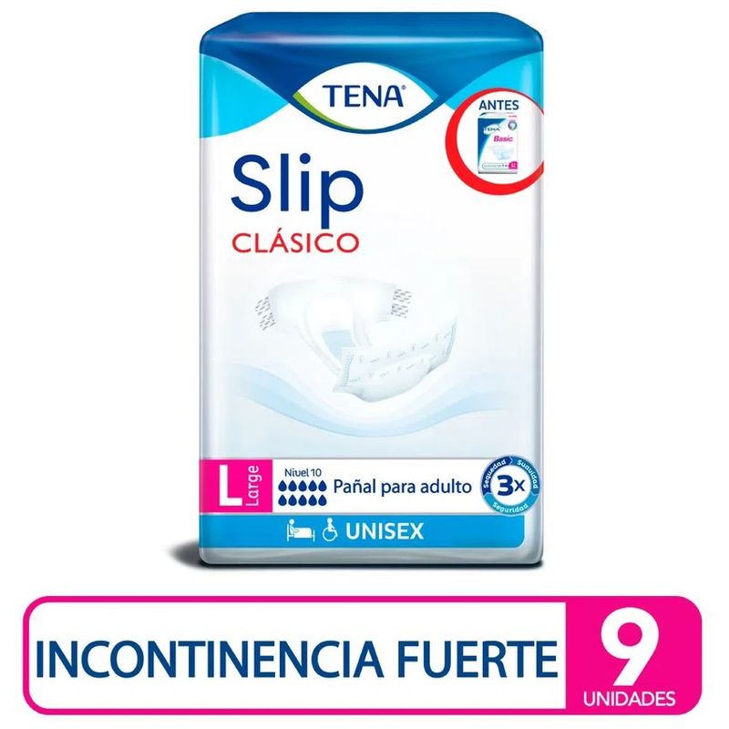 TENA - Pañal Tena Slip Clásico Talla L X 9 Und