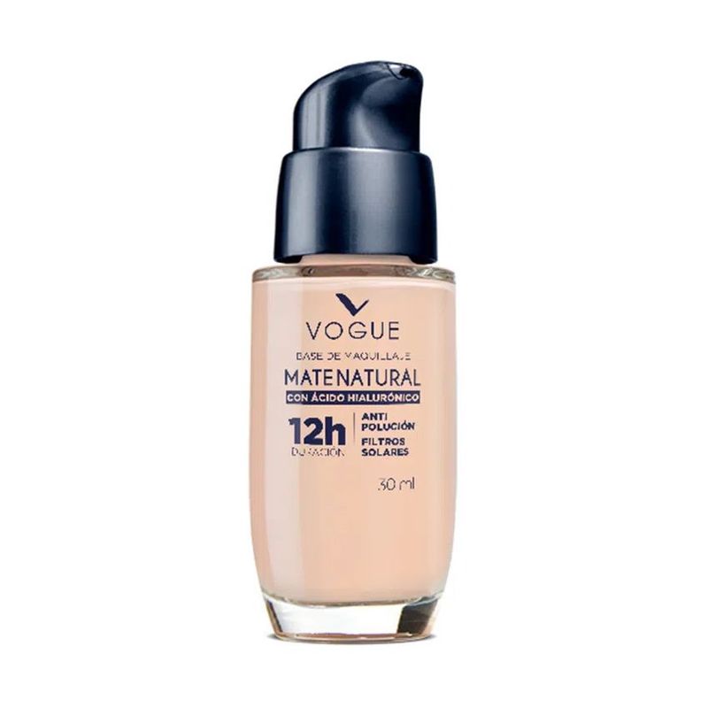 VOGUE - Base De Maquillaje Mate Natural Acido Hialuronico X 30 Ml