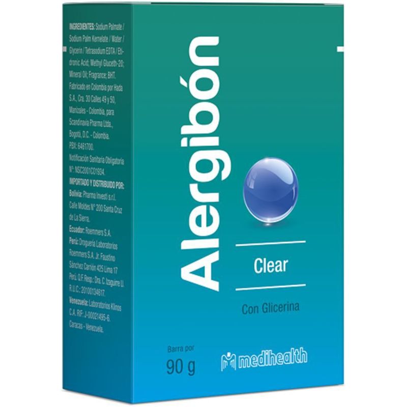 GENERICO - Jabón Alergibón Clear Con Glicerina X 90 Gr