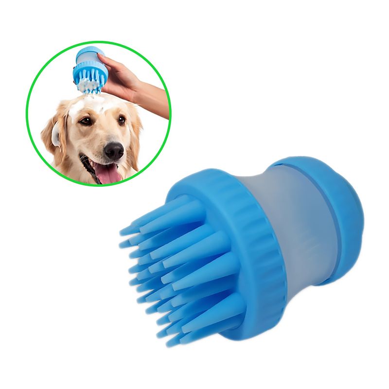 GENERICO - Dispensador De Shampoo Ducha Para Mascotas Cepillo En Goma