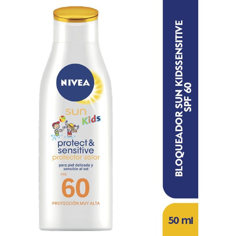 NIVEA - Nivea Bloqueador Sun Kids Piel Sensible FPS 50 x 125 Ml
