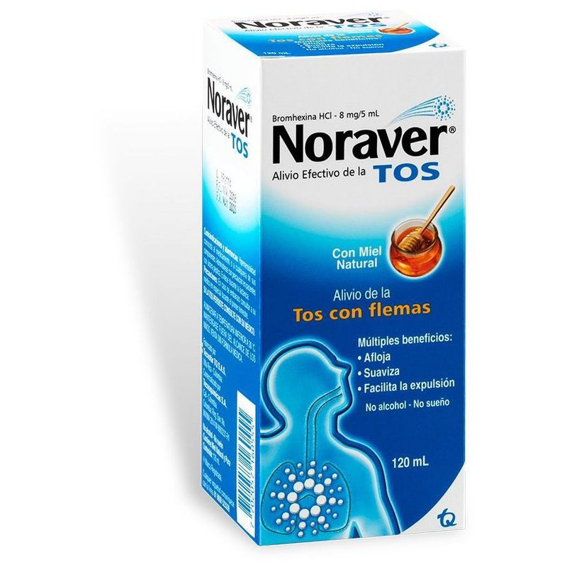 NORAVER - Jarabe Noraver Tos Miel Adulto x 120 Ml