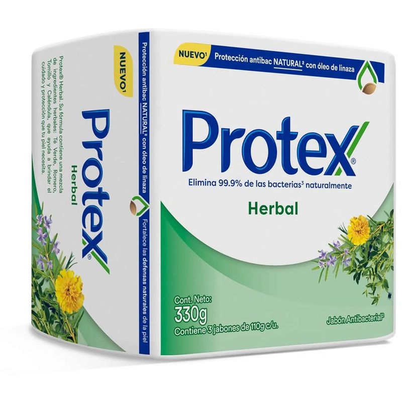 PROTEX - Jabón En Barra Protex Herbal Antibacterial x 330 Gr