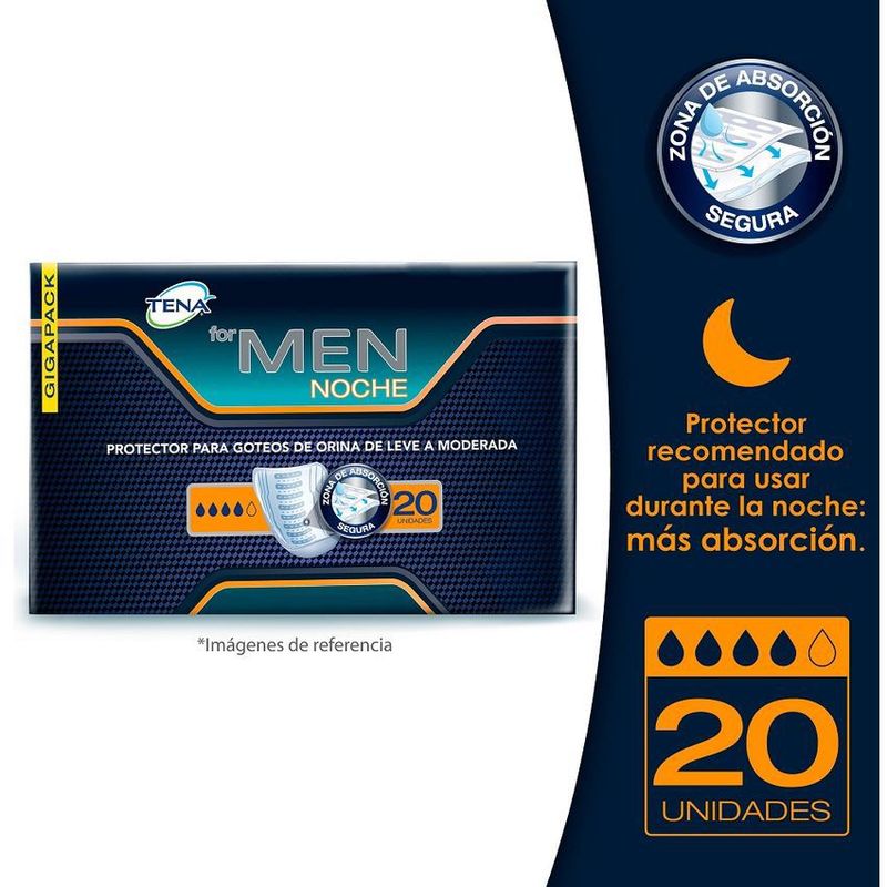 TENA - Protector Tena For Men Noche Paquete X 20 Unidades