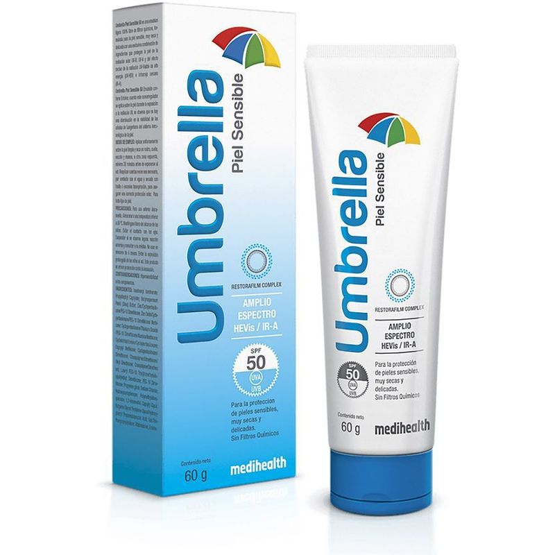 UMBRELLA - Bloqueador Umbrella Piel Sensible Spf50 Tubo X 50 Gr