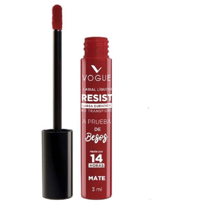 VOGUE - Labial Resist A Prueba De Besos Tono Invencible X 3 Ml