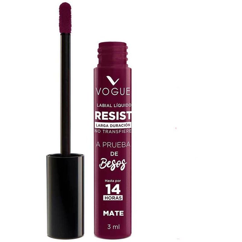 VOGUE - Labial Resist A Prueba De Besos Vogue Valiente X 3 Ml