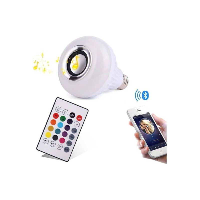 VALMY - Bombillo control luz musica parlante bluetooh