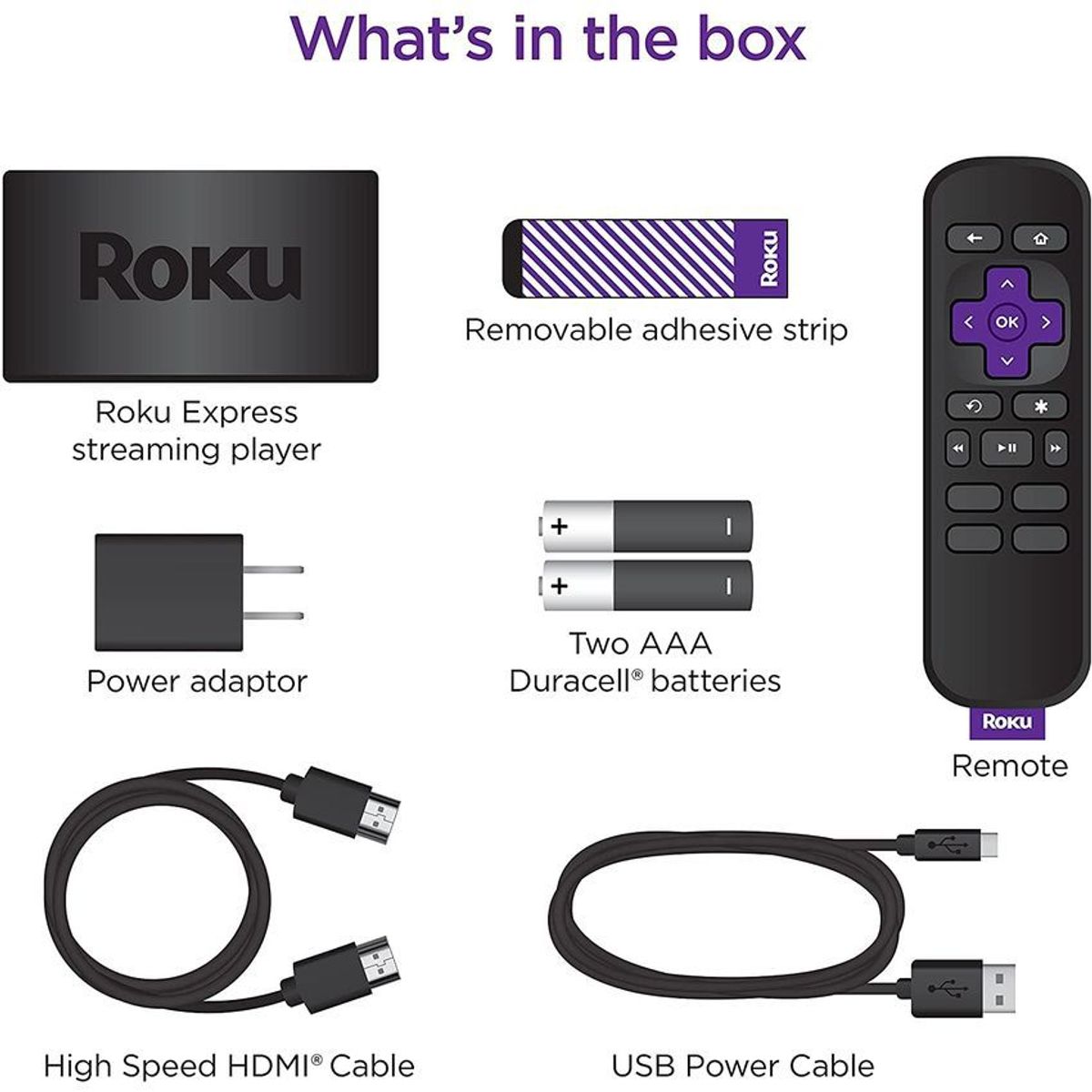 ROKU - Roku express hd streaming media player 2019 smart tv