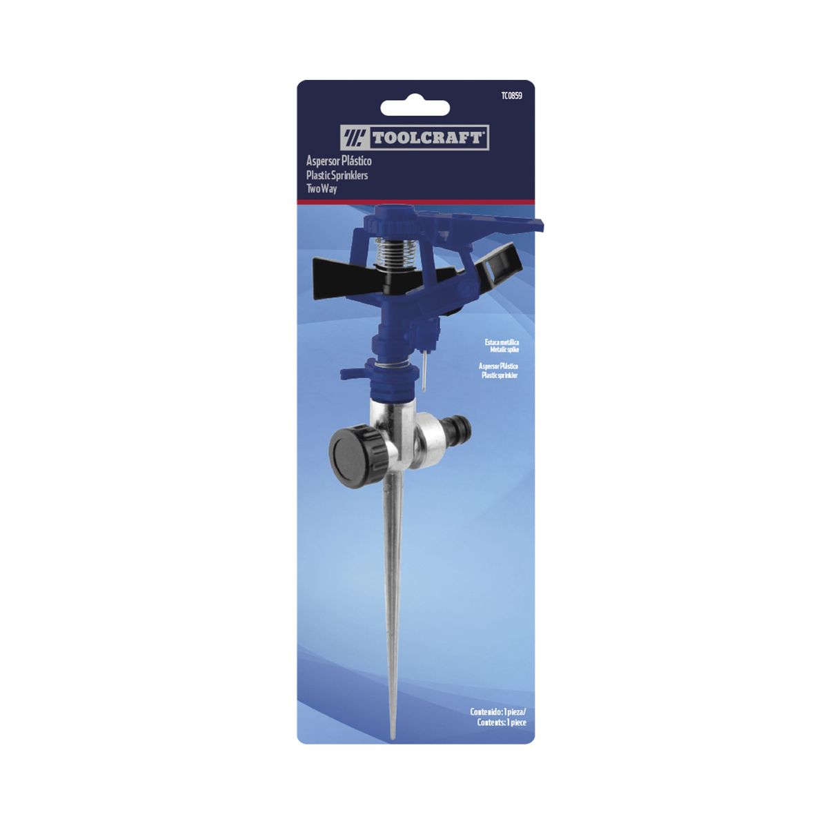 TOOLCRAFT - Aspersor Plástico 2 Vías 40 A 50 Psi Toolcraft Entrada 3/4"