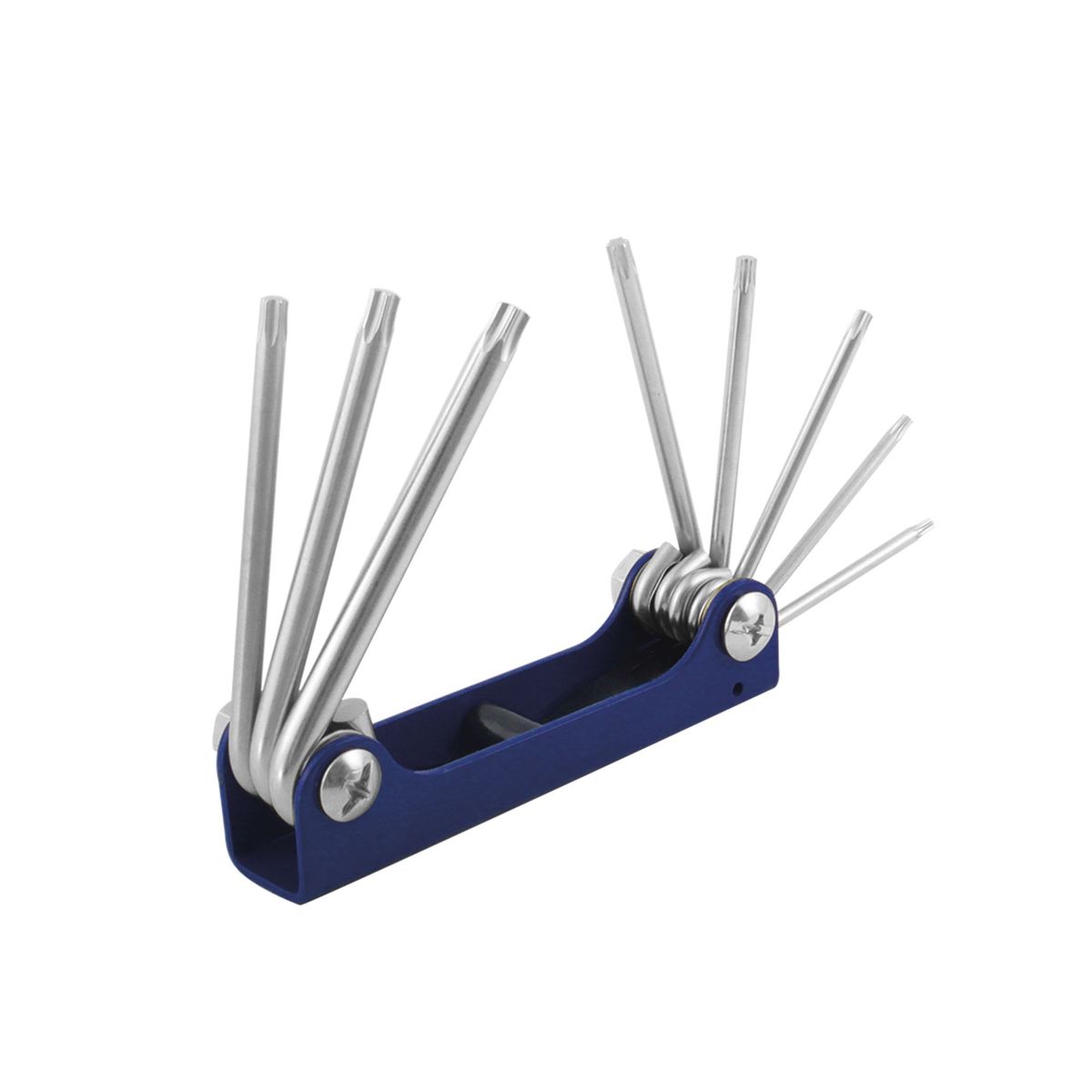 TOOLCRAFT - Juego De 8 Llaves Torx Abatible Toolcraft Desde T9 Hasta T40
