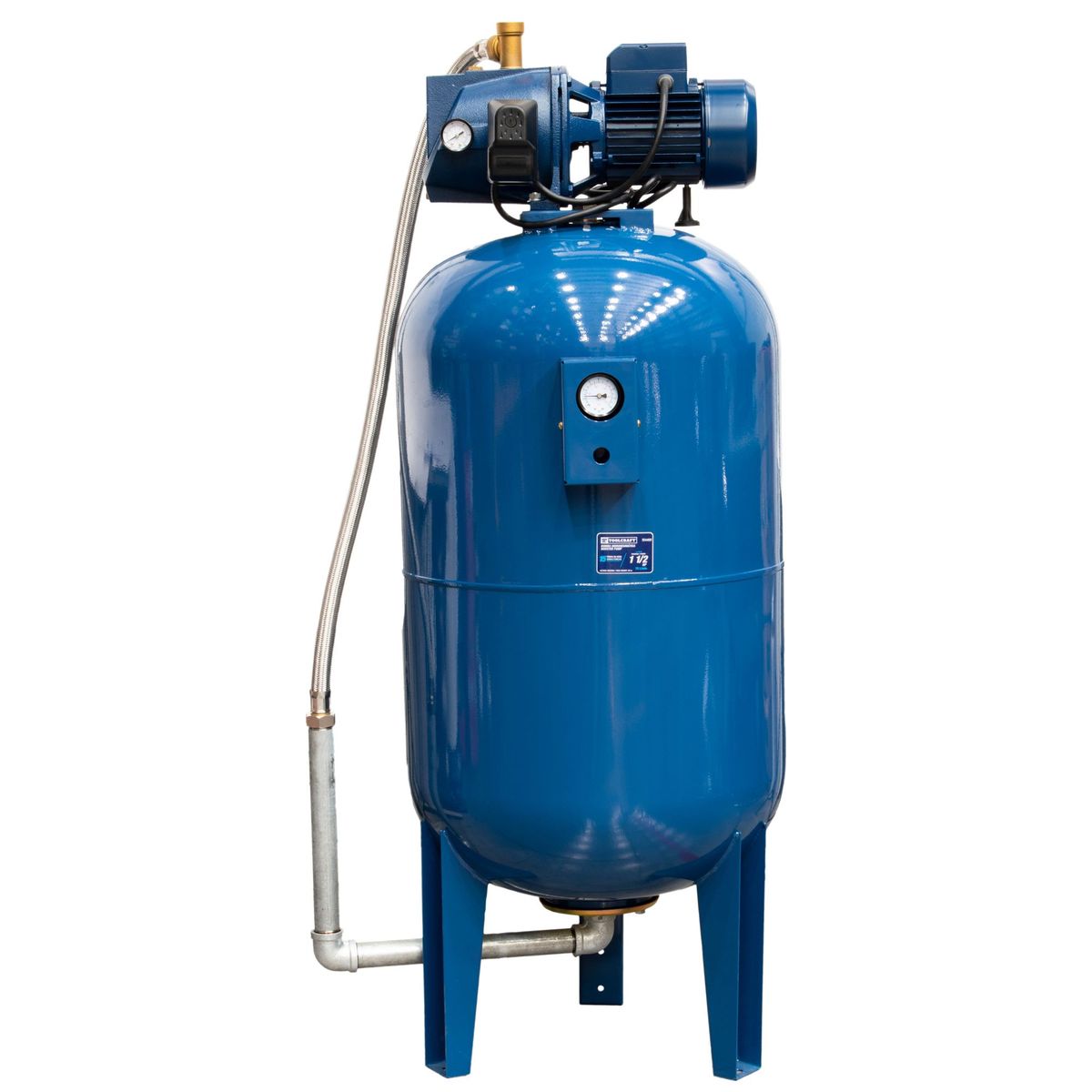 TOOLCRAFT - Bomba Hidroneumática 150 Litros 1.1/2 Hp Toolcraft 48 Metros