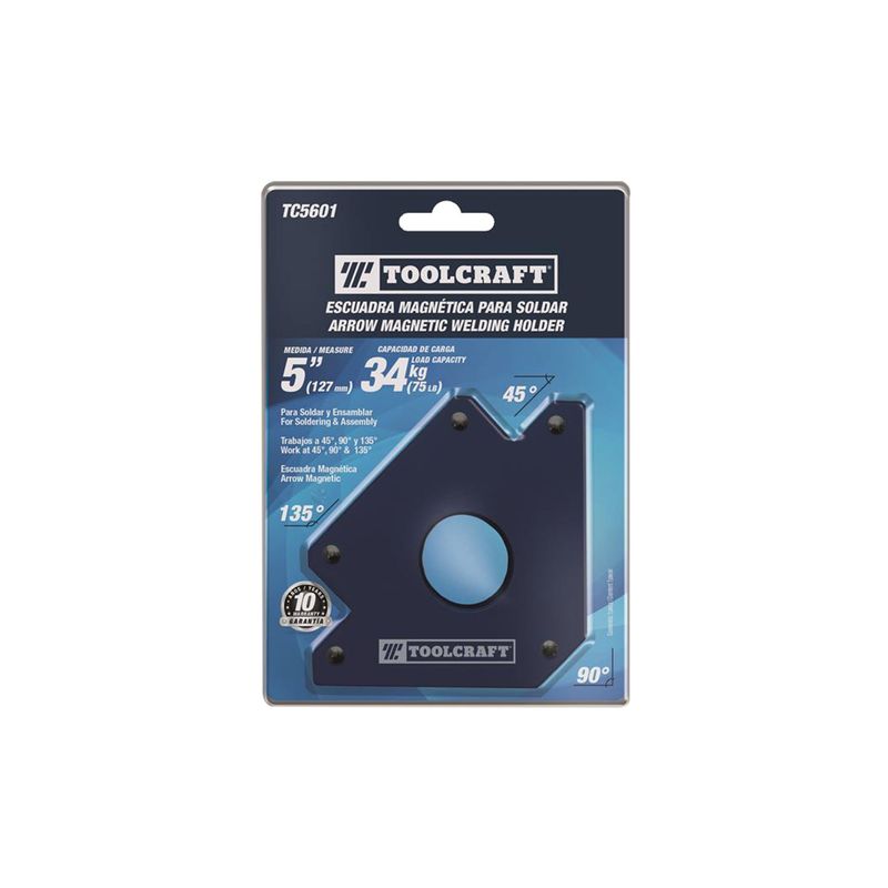 TOOLCRAFT - Escuadra Magnética Para Soldar De 5" Toolcraft De 3 Ángulos