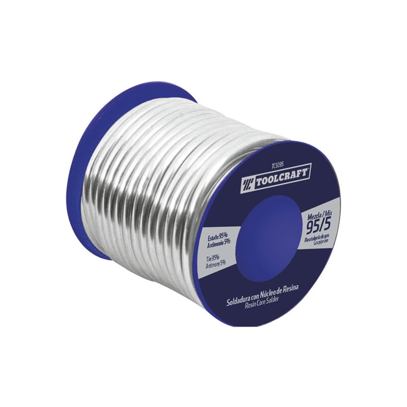TOOLCRAFT - Soldadura Resina 95/5 De 3 Mm Toolcraft Para Tuberías De Gas
