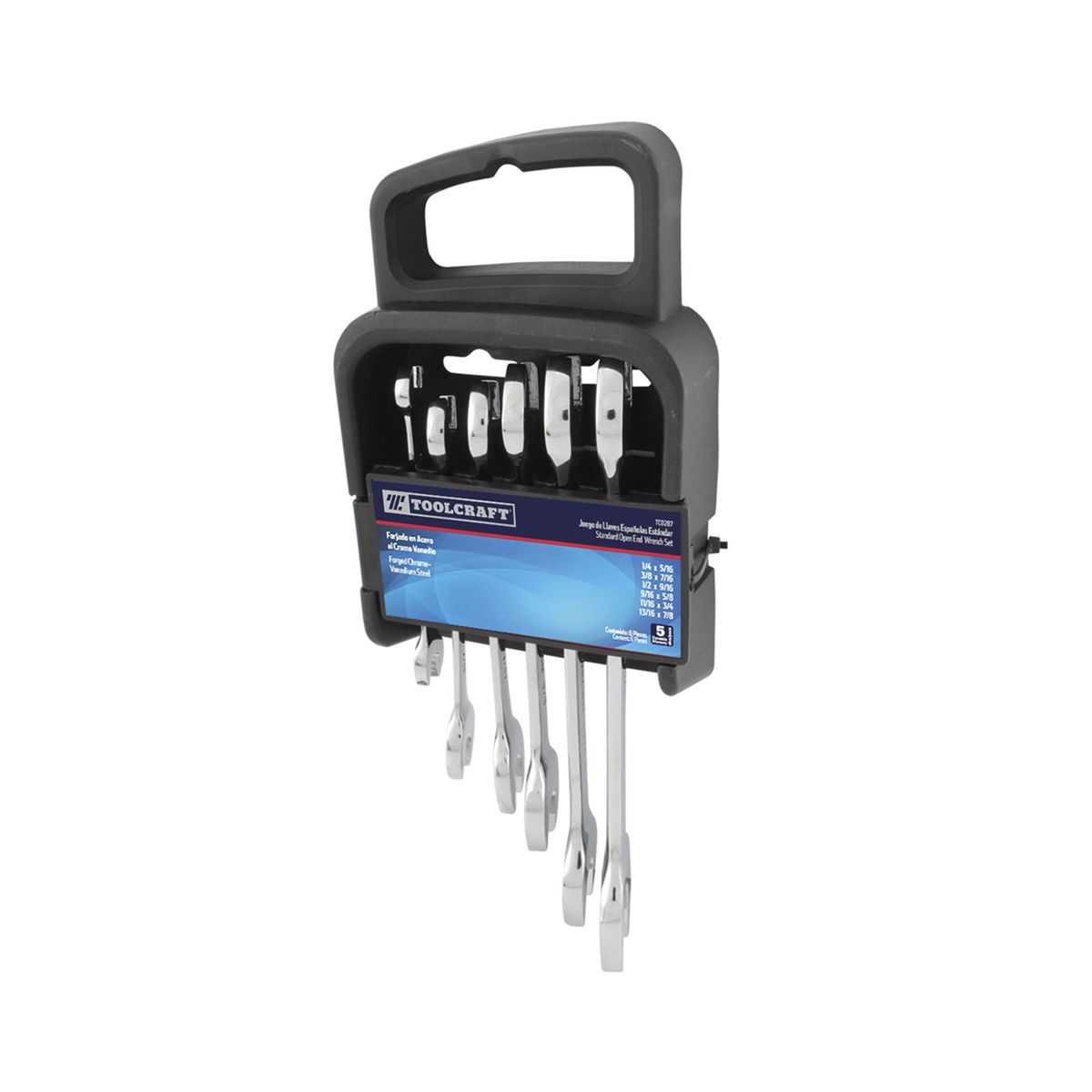 TOOLCRAFT - Juego De 6 Llaves Boca Fija Toolcraft 1/4" Hasta 7/8"