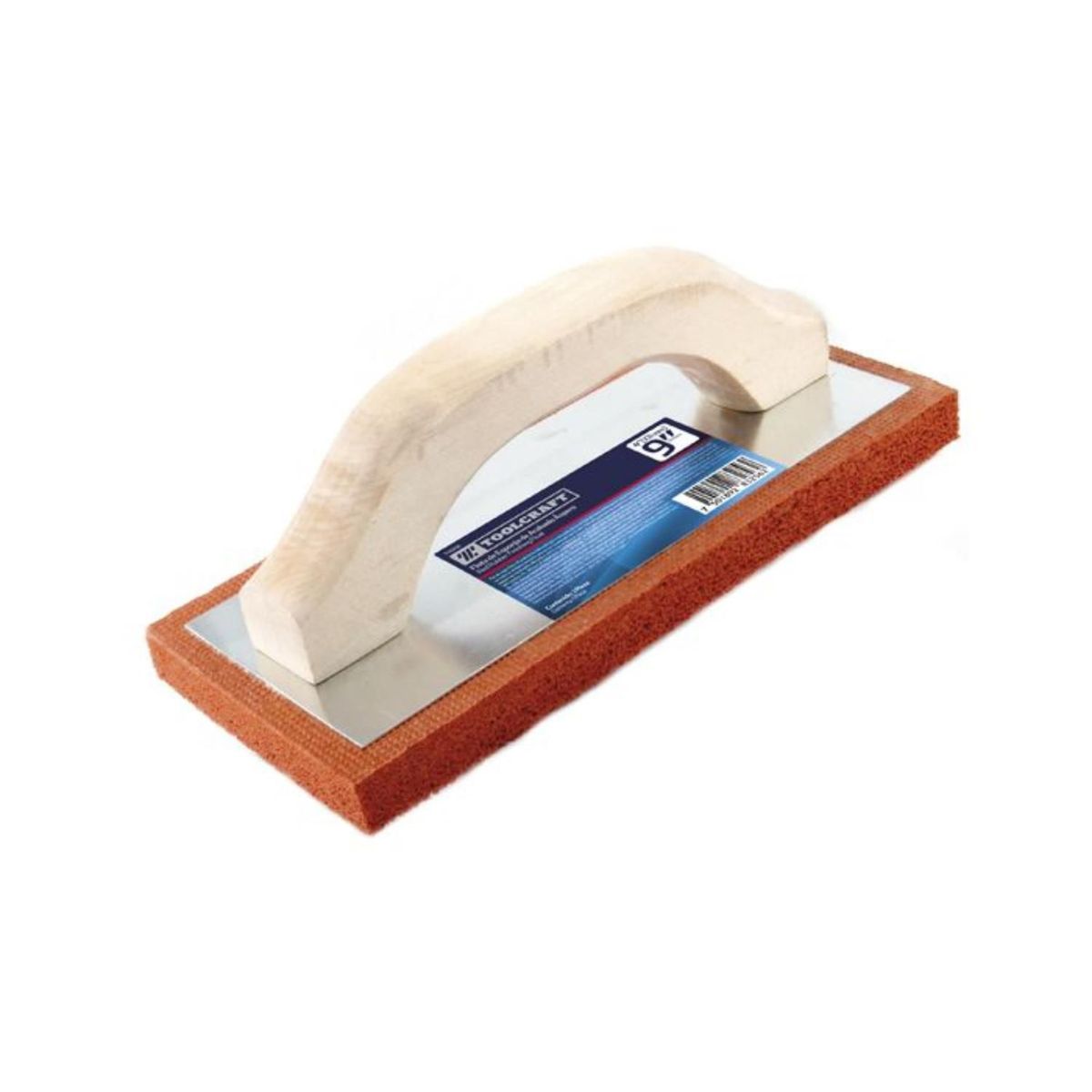 TOOLCRAFT - Llana Flota Esponja 4" X 12" Toolcraft Con Mango De Madera