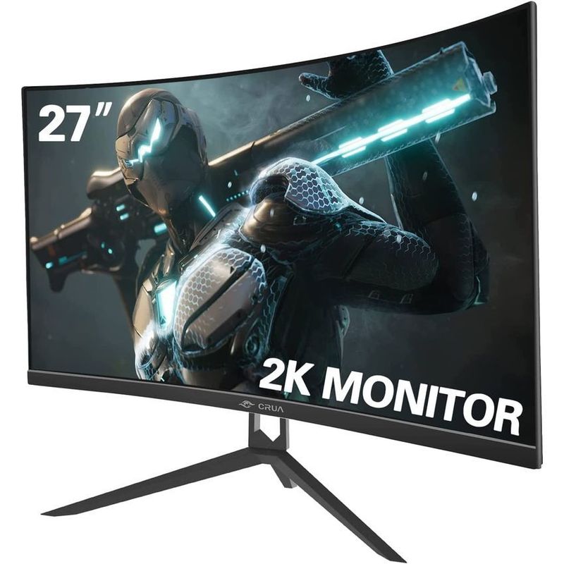 GENERICO - Monitor gamer curvo 27 pulgadas qhd (2560x1440p) 144hz 1800r freesync