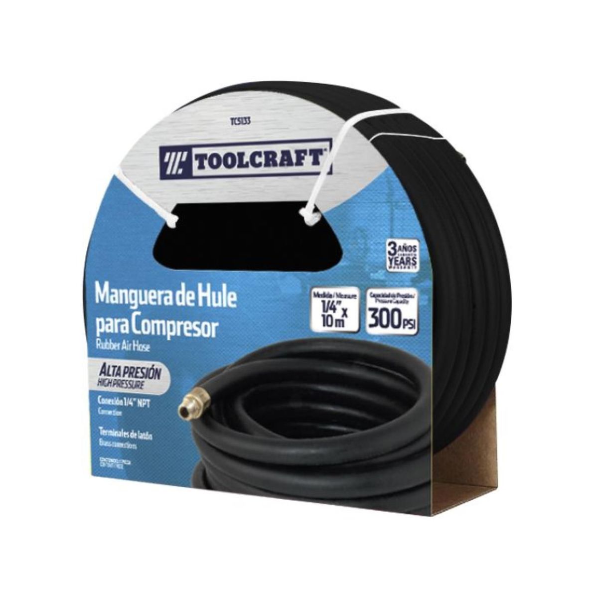 TOOLCRAFT - Manguera De Hule 15 M X 1/2" Toolcraft Para Compresor