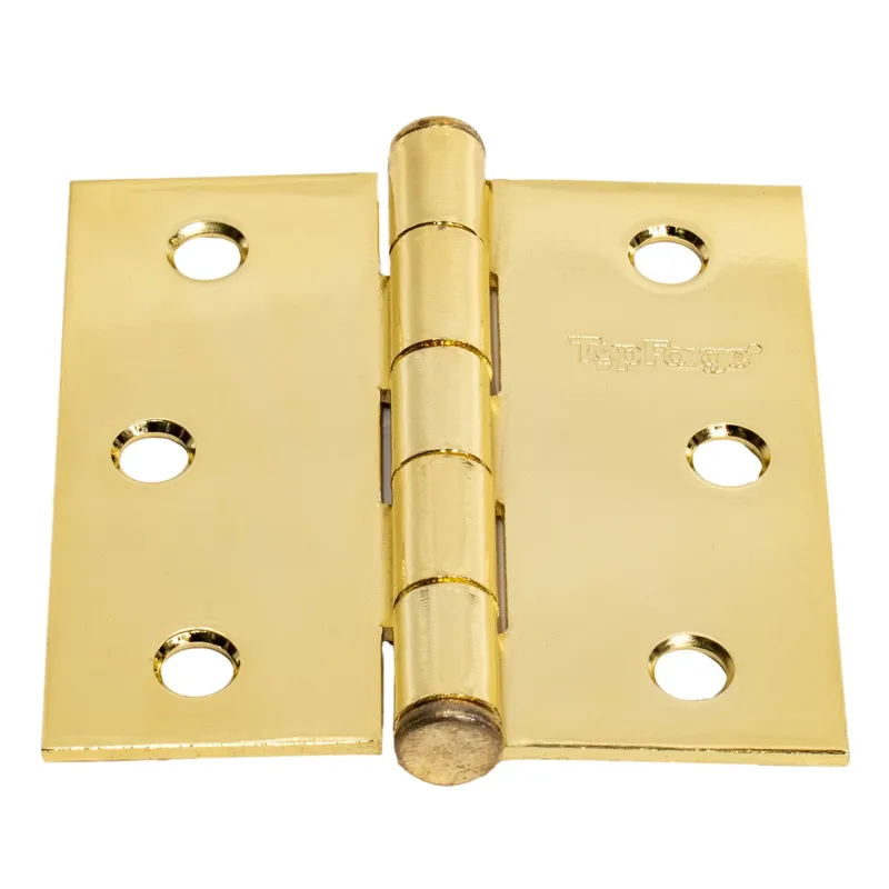 TOOLCRAFT - 10 Bisagras Cuadradas 2.1/2" Topforge En Latón Brillante