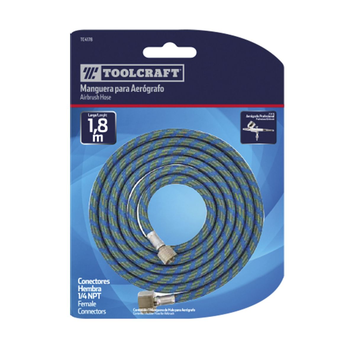 TOOLCRAFT - Manguera Para Pistola Aerográfica 1.8 M Toolcraft En Nylon