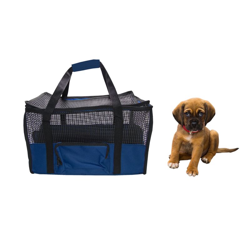 HALLY PET - Maletín cargador mediano 42 x 26 x 24 cm Azul Oscuro