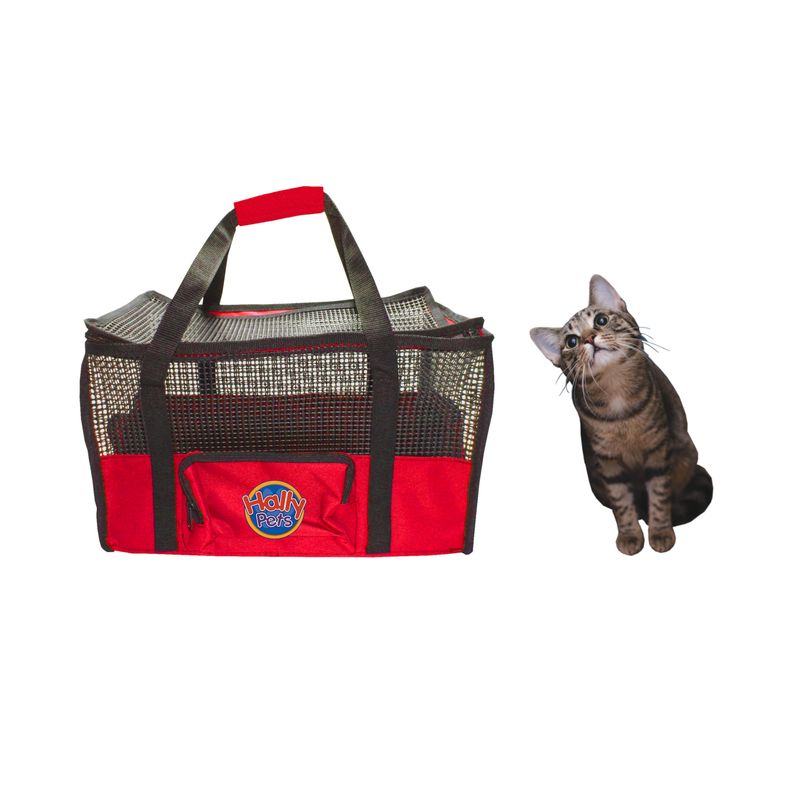 HALLY PET - Maletín cargador mediano 42 x 26 x 24 cm Rojo