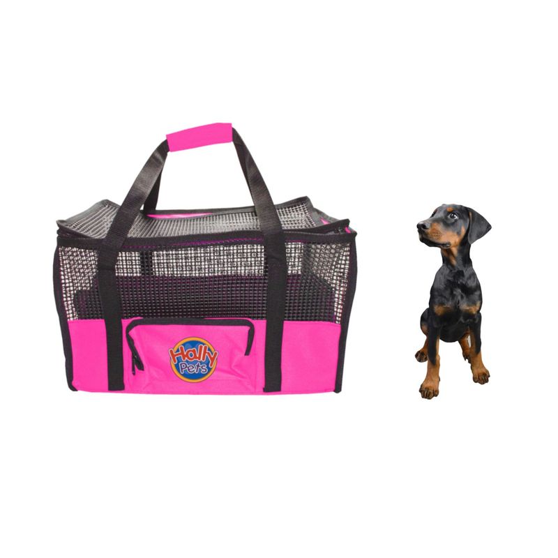 HALLY PET - Maletín cargador grande 54 x 30 x 24 cm Rosado