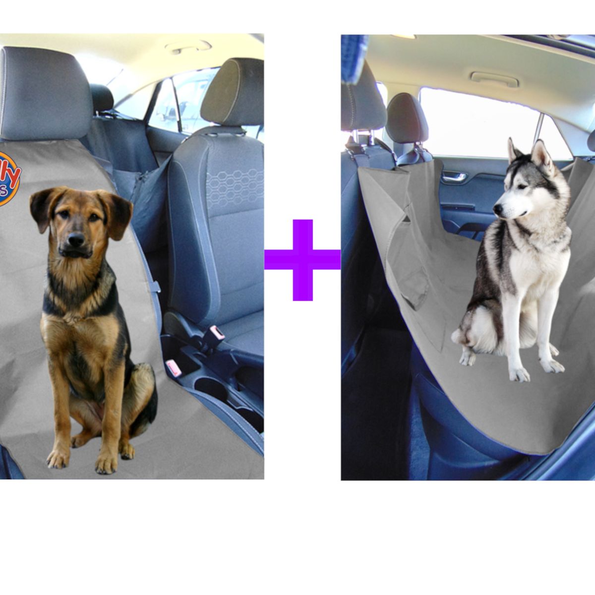 HALLY PET - Forro segunda fila mas silla copiloto Gris