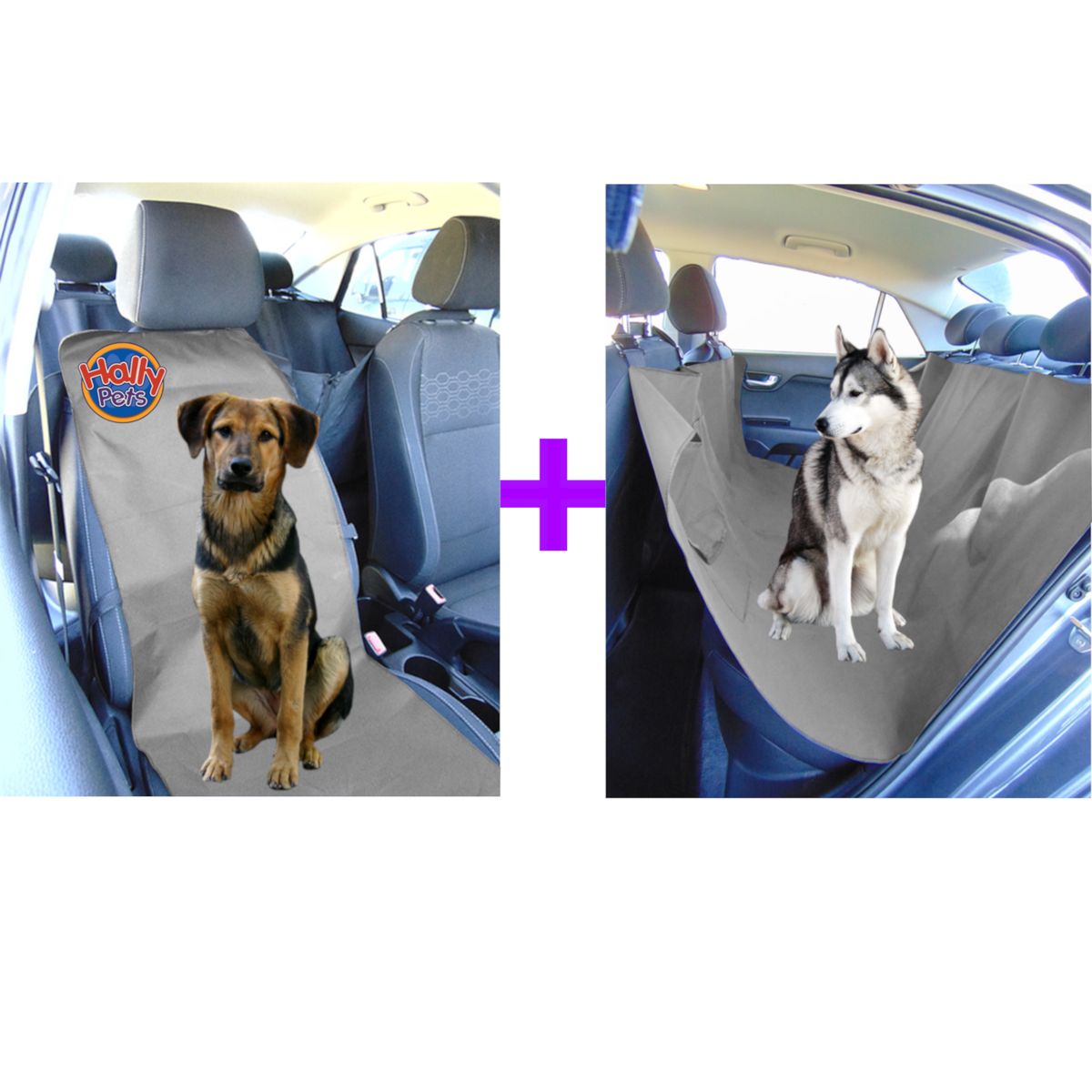 HALLY PET - Forro segunda fila mas silla copiloto Gris