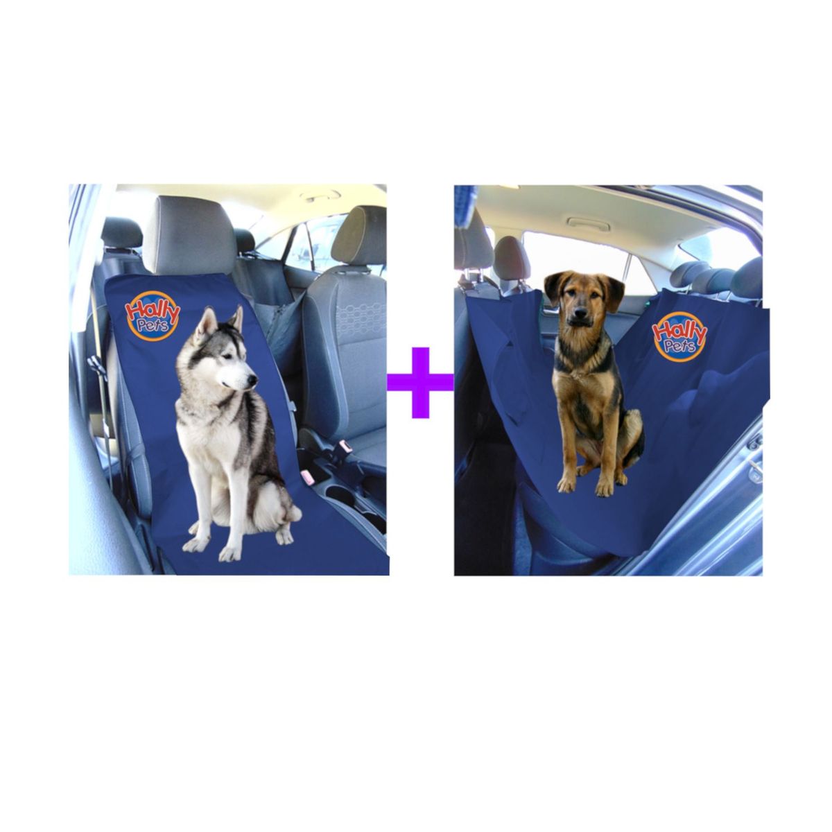 HALLY PET - Forro segunda fila mas silla copiloto Azul Oscuro.