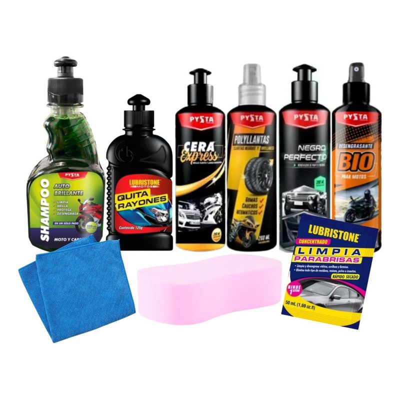 GENERICO - Kit Limpieza Mantenimiento Carro Super Promoción + Espuma